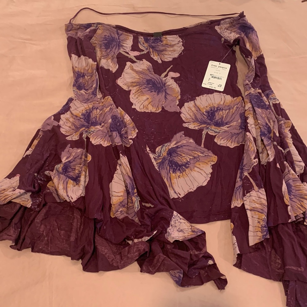 Free People Blouse with Ruffle Sleeves